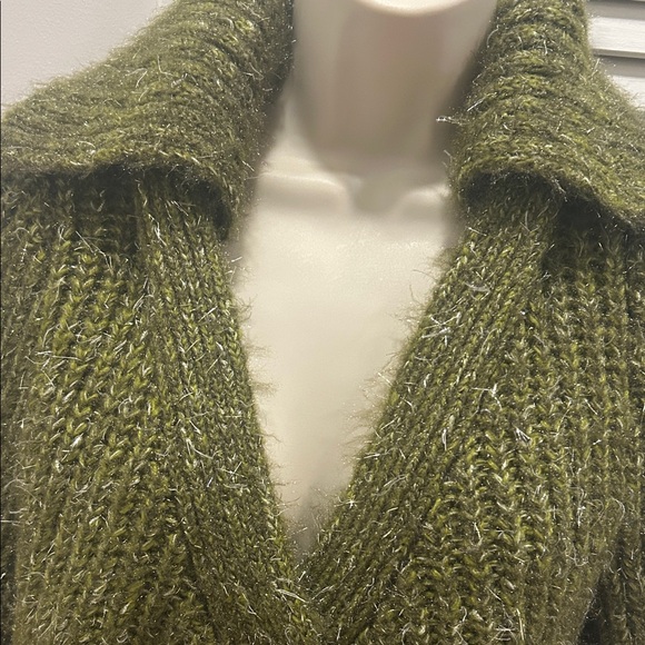 EUC CIDER Olive green and silver Women's Cardigan Sweater - Picture 4 of 5